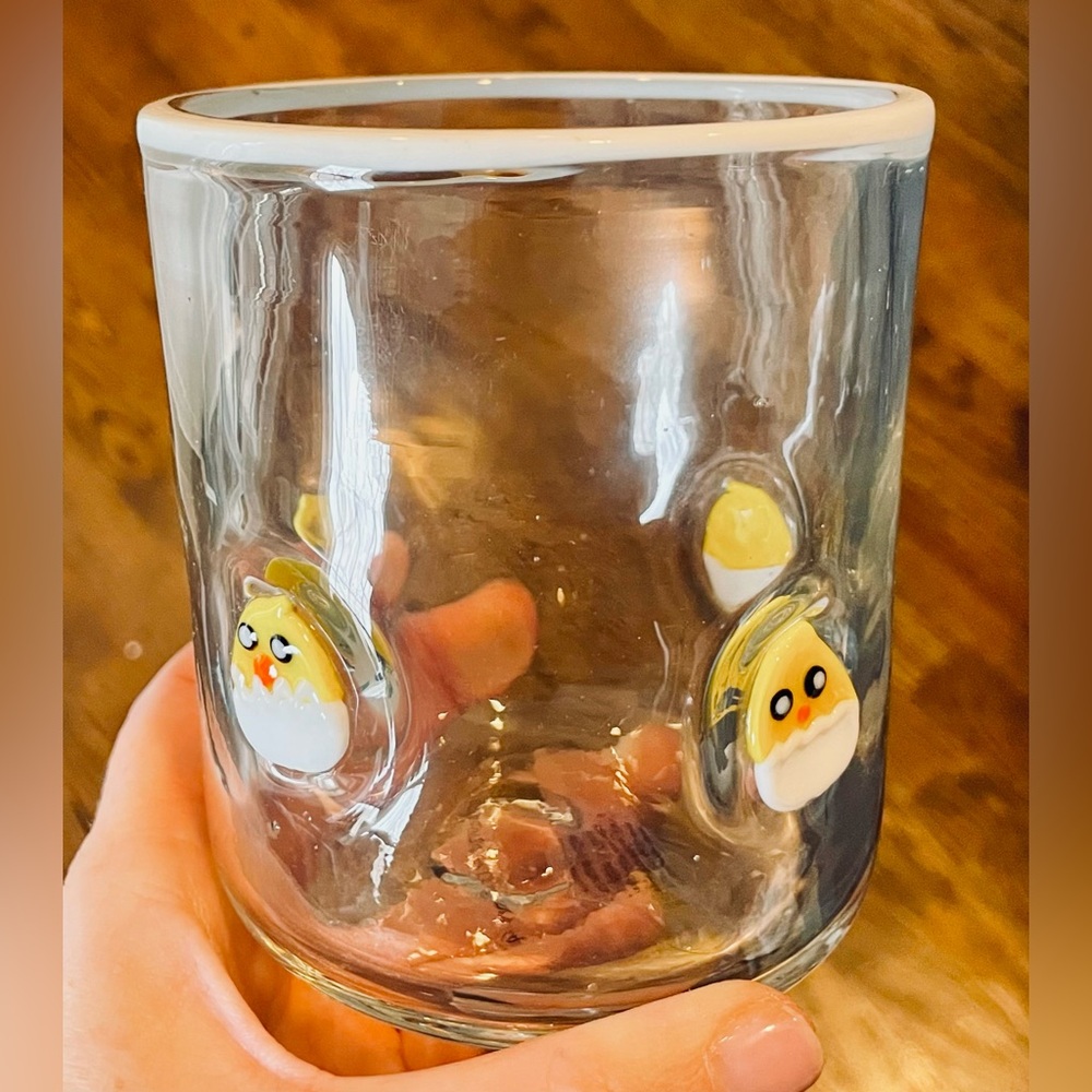 Anthropologie Easter Chick Egg Juice Glass
